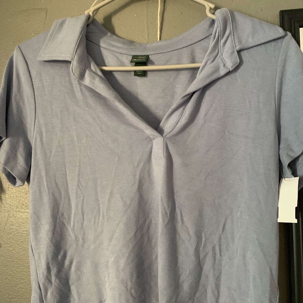 Baby blue wild basic crop top